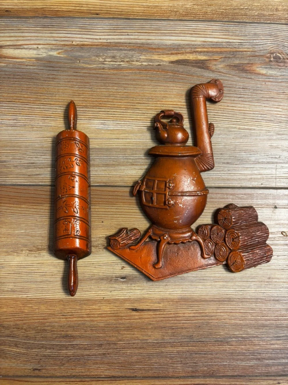 Vintage Rust Brown Decorative Wall Hook Set - Home Wall Decor